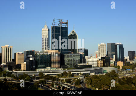 Zone de Perth CBD vu de King Park high view point Banque D'Images