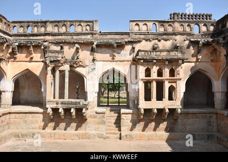 Queens bath, Hampi, Karnataka, Inde Banque D'Images