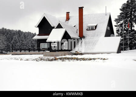 En hiver dans le Parc National de Golcuk Bolu Turquie province. Banque D'Images