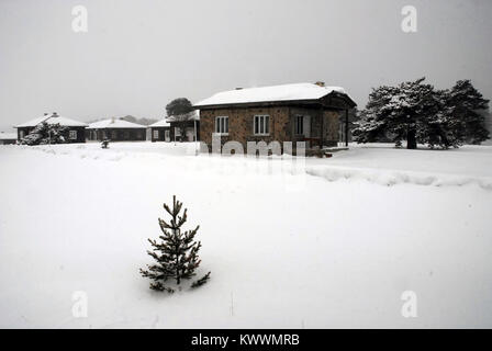 En hiver plateau Aladag Bolu province de la Turquie. Banque D'Images