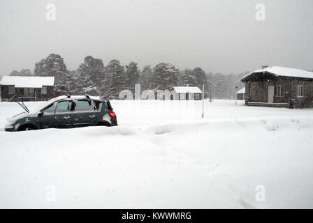 En hiver plateau Aladag Bolu province de la Turquie. Banque D'Images