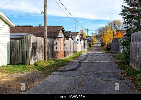 Dans des ruelles anciennes Gatchell, Sudbury (Ontario) Banque D'Images