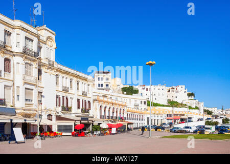 Centre ville de Tanger au Maroc. Tanger est une ville importante dans le nord du Maroc. Tanger situé sur la côte Nord africaine, à l'entrée ouest du Banque D'Images
