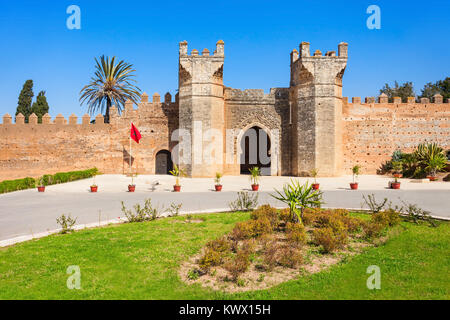 Chellah porte d'entrée. Chellah est une nécropole située à Rabat, Maroc. Rabat est la capitale du Maroc. Banque D'Images