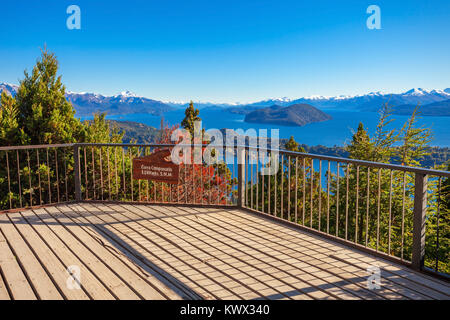 Point de vue Cerro Campanario près de Bariloche dans le Parc National Nahuel Huapi, Patagonie en Argentine. Banque D'Images