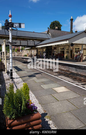 La gare de Llangollen, Denbighshire, Wales. Banque D'Images