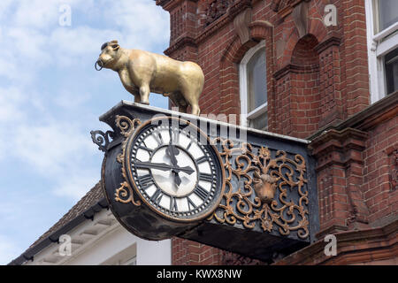 Bulle d'or réveil, High Street, Bedford, Bedfordshire, England, United Kingdom Banque D'Images