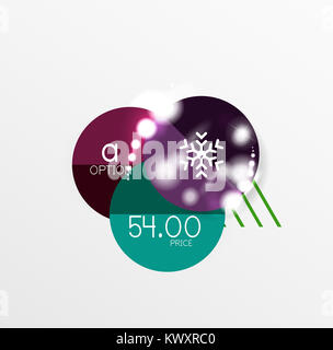 Noël et Nouvel An, illustration des modèles autocollant vente Banque D'Images