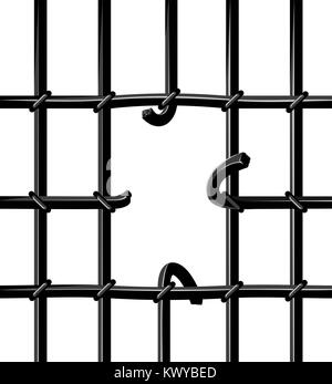 Cage brisée Illustration de Vecteur