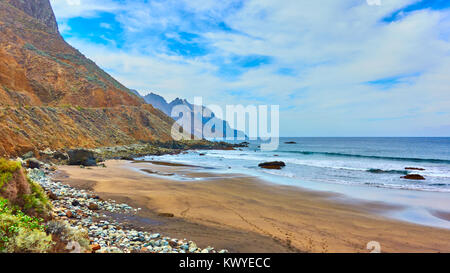 Plage de sable, inTenerife Les Canaries Banque D'Images