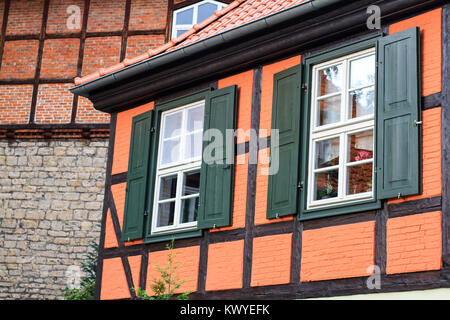 Weltkulturerbestadt Quedlinburg Bilder aus der historischen Stadt im Harz Banque D'Images