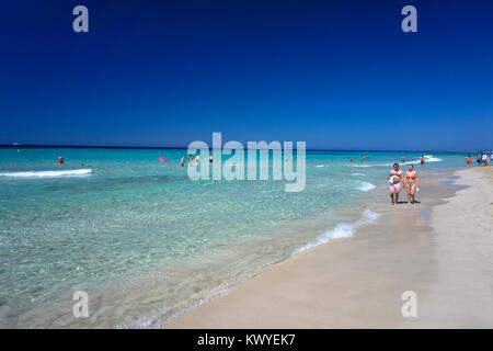 Plage de Son Bou Minorque Îles Baléares Banque D'Images