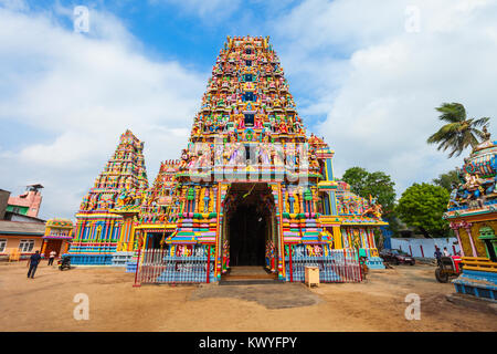 Pathirakali Pathrakali, Temple d'Amman Kovil Ambal ou le Kali Kovil Trincomalee est un temple hindou dédié à la déesse Bhadrakali, une forme de déplacement Banque D'Images