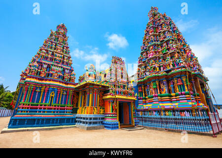 Pathirakali Pathrakali, Temple d'Amman Kovil Ambal ou le Kali Kovil Trincomalee est un temple hindou dédié à la déesse Bhadrakali, une forme de déplacement Banque D'Images