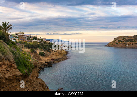 Vue panoramique de petits village traditionnel de pêcheurs de Mochlos, Crète, Grèce Banque D'Images