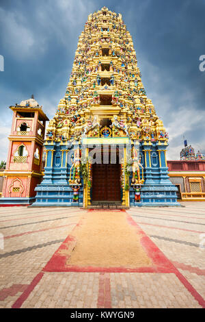 Muthumariamman Muthumari ou Temple Sri Temple Amman Kovil est un temple hindou dédié à la Déesse Mariamman à Matale, Sri Lanka Banque D'Images