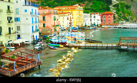 Vue de Marina Grande, Sorrente Banque D'Images