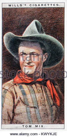 Tom Mix était un acteur américain de l'ère du cinéma muet 1880 - 1940 Banque D'Images