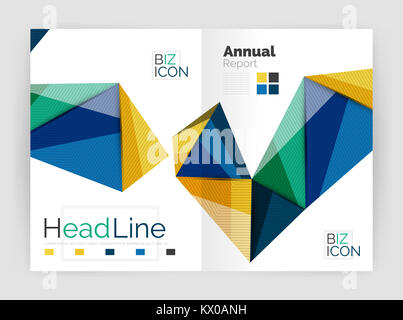 Modèle de brochure d'affaires triangle Banque D'Images