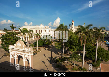 José Martì Square à Cienfuegos vu de dessus Banque D'Images