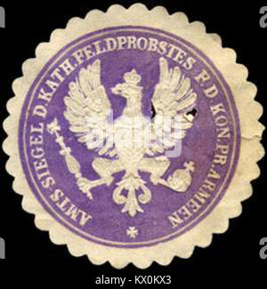Siegelmarke Feldprobstes Amts Siegel des Katholischen für die Königlich Preussischen Armeen W0224217 Banque D'Images