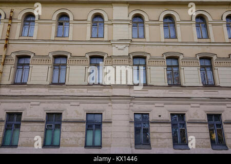 Détails de l'ancien bâtiment à Vyborg, Russie. Vyborg est à la tête de la baie de Vyborg du golfe de Finlande. Banque D'Images