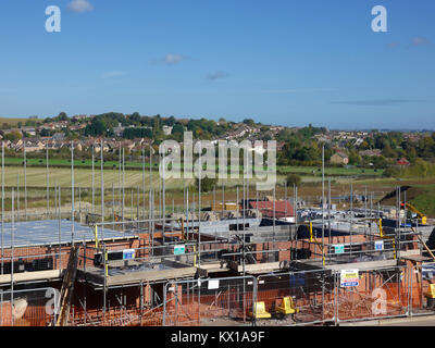 La construction de nouveaux logements estate, Grantham, Lincolnshire, Angleterre, Royaume-Uni Banque D'Images