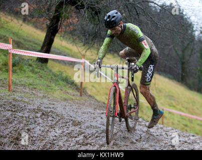 Abadiano, Espagne. 06 Jan, 2018. Jon Munitxa au cours de la Biscaye, Championnat de cyclocross UCI C2 catégorie en Abadiano, le nord de l'Espagne, Samedi, Janvier, 06, 2018. Más Información Gtres Crédit : Comuniación sur ligne, S.L./Alamy Live News Banque D'Images