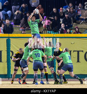 Sugarland, Texas, USA. 6 janvier, 2018. Seattle sarrasins en action pendant le match entre le Seattle MLR Sarrasins et le Houston SaberCats au champ Constellation à Sugarland, TX. Chris Brown/CSM/Alamy Live News Banque D'Images