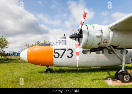 Percival Sea Prince WP314 est vu au Musée de l'Aviation de Solway en Cumbria, Angleterre. Le Prince de la mer était un aéronef de patrouille et d'entraînement. Banque D'Images