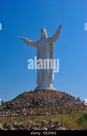 Świebodzin (Schwiebus) en Pologne : l'énorme statue Christ-King à partir de 2010 ; c'est le plus grand dans le monde Banque D'Images