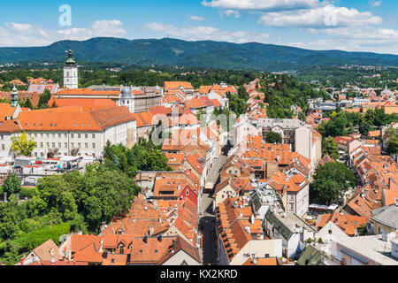 Le 81, rue du Ban Jelacic carré dans la basse-ville à la partie la plus ancienne de Zagreb, la ville haute, Zagreb, Croatie, Europe Banque D'Images