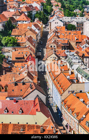 Le 81, rue (81), est un des plus anciens et des plus célèbres rues de Zagreb, Croatie, Europe Banque D'Images