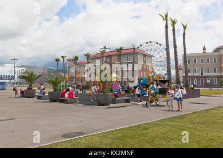 Adler, région de Krasnodar, Russie - 8 juillet 2016 : Aire de jeux dans le Parc olympique de Sotchi Banque D'Images