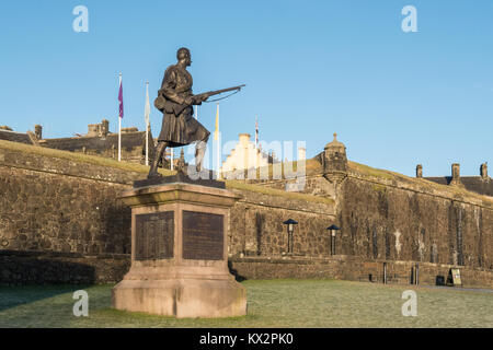 Argyle & Sutherland Highlanders Guerre des Boers, en Afrique du Sud à l'extérieur du château de Stirling, Scotland, UK Banque D'Images