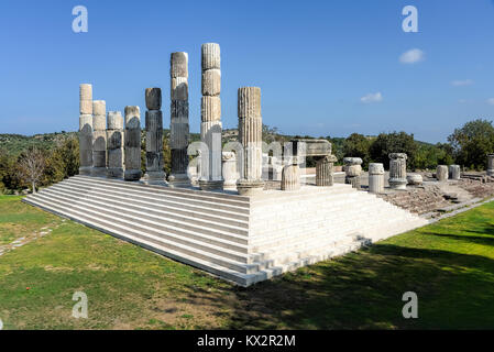 Le temple ionique dans un sanctuaire d'Apollon Smintheion, dans le nord-ouest de la Turquie Banque D'Images