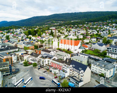 Vue panoramique aérienne de Molde. Molde est une ville et municipalité dans Romsdal, la Norvège. Banque D'Images