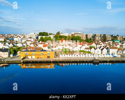 Vagen vue panoramique aérienne de la vieille ville de Stavanger, Norvège. Stavanger est une ville et une municipalité située en Norvège. Banque D'Images