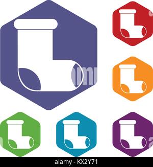 Boot feutre icons set Illustration de Vecteur