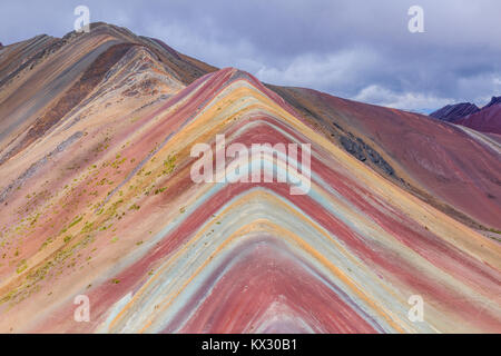 Vinicunca, région de Cuzco, Pérou. Montana de Siete Colores, arc-en-ciel ou montagne. Banque D'Images