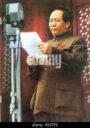 Photographie historique de Mao Zedong, le père fondateur de la République populaire de Chine, prise au début du XXe siècle. Mao a joué un rôle central dans la Révolution chinoise et l'établissement de l'État communiste en 1949. Banque D'Images