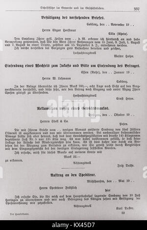 Ce titre fait référence à une publication intitulée *Der Haussekretär*, éditée par Carl Otto, vers 1900. La page spécifique (335) contient probablement des informations pertinentes au travail domestique ou administratif au début du XXe siècle. Banque D'Images