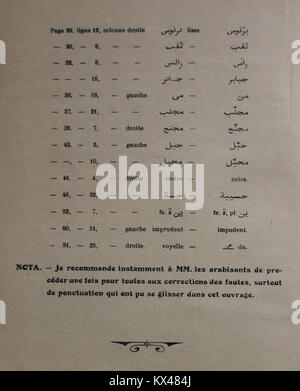 Dictionnaire Arabe-Français par Alfred Nicolas (1938) 04 Banque D'Images