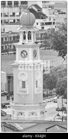 GEORGETOWN, MALAISIE - 28 janvier 2011 : l'horloge dans le quartier historique de Georgetown le 28 janvier 2011 à Penang, Malaisie Banque D'Images