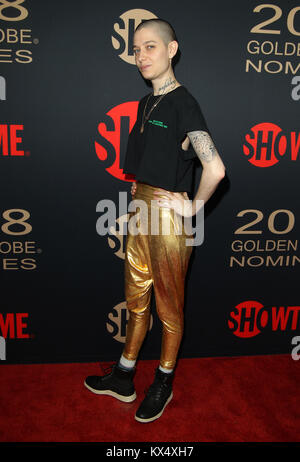 Los Angeles, CA, USA. Jan 7, 2018. 6 janvier 2018 - Los Angeles, Californie - Asie Kate Dillon. Showtime Golden Globe prête-nom célébration tenue à l'hôtel Sunset Tower à Los Angeles. Photo Credit : Crédit : AdMedia AdMedia/ZUMA/Alamy Fil Live News Banque D'Images