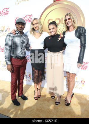 West Hollywood, CA, USA. 6 janvier, 2018. 06 janvier 2018 - West Hollywood, Californie - Nastia Liukin, John Orozco, Laurie Hernandez, Nadia Comaneci. 5e anniversaire de la rencontre d'or 'Golden'' qui a eu lieu à la Chambre à coucher du soleil. 2018 Rencontrez l'or est une occasion en or d'Hollywood aux athlètes en compétition dans les prochains Jeux d'hiver de PyeongChang, avec un accent particulier sur l'autonomisation des femmes à Hollywood et le sport. Crédit photo : F. Sadou/AdMedia Crédit : F. Sadou/AdMedia/ZUMA/Alamy Fil Live News Banque D'Images