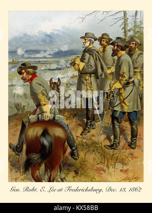 Gen. Robt. E. Lee à Fredericksburg, 13 Décembre 1862 Banque D'Images