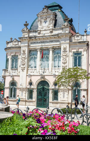 Coimbra Portugal,centre historique,Largo da Portagem,place principale,Banco de Portugal,extérieur,façade,monument,Adaes Bermudes,architecture,Arte Nov Banque D'Images