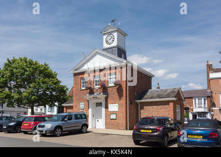 La Maison du marché de l'Horloge, Place du marché, Potton, Bedfordshire, England, United Kingdom Banque D'Images