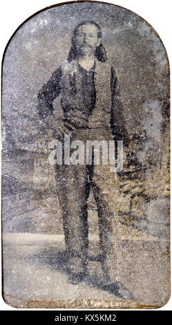 James Butler Hickok, 'Wild Bill Hickok', James Hickok était un héros populaire de l'American Old West. Un rare ferrotype de Hickok, vers 1870 Banque D'Images